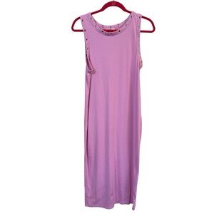 Bar III Purple Studded‎ Sleeveless Maxi Dress XL Cotton Blend Casual Stretch